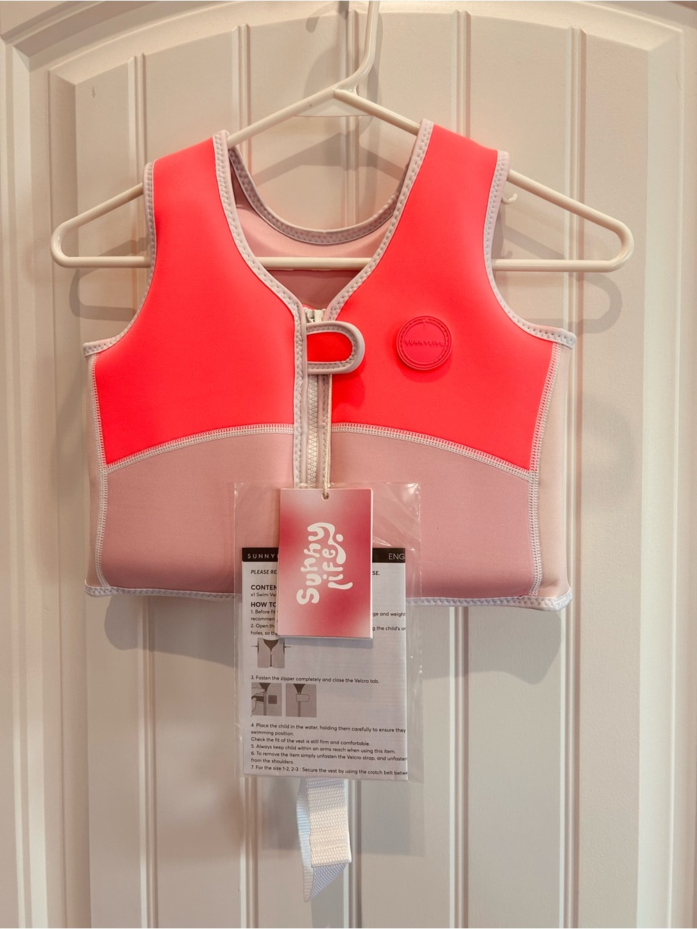 Sunnylife Melody the Mermaid Two-Tone Strawberry\Pink Swim Vest - NWT - Picture 9 of 9